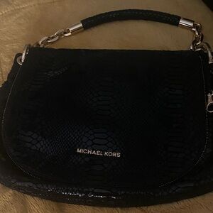 Michael Kors Black Textured Shoulder Bag